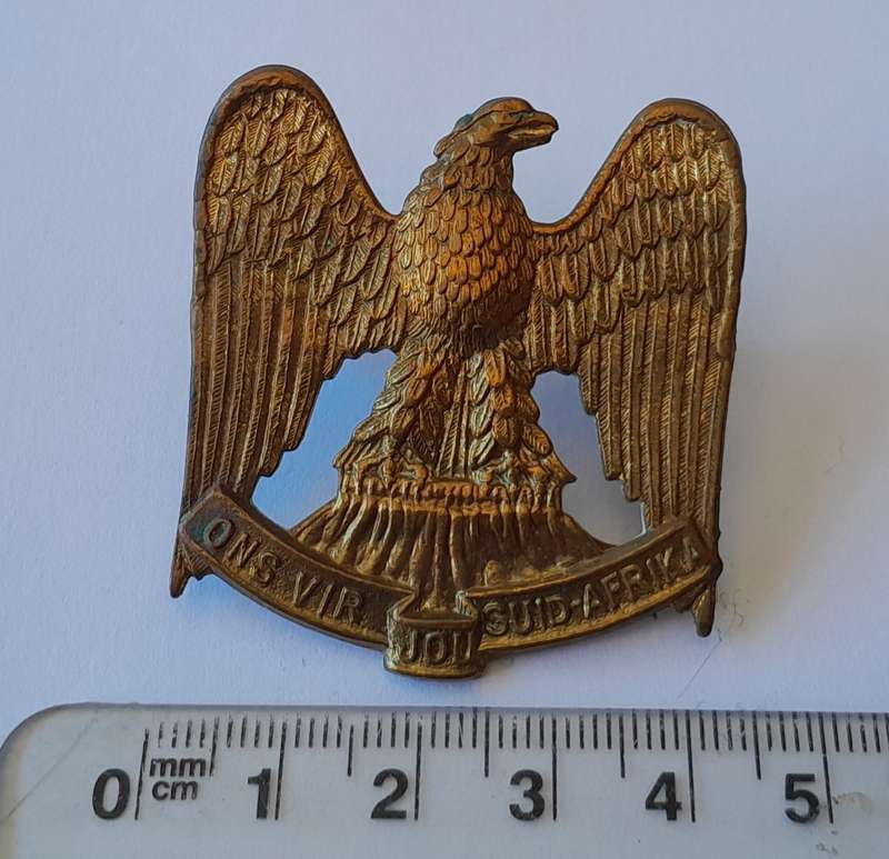 Regiment Louw Wepener Cap Badge.  Lugs Intact.