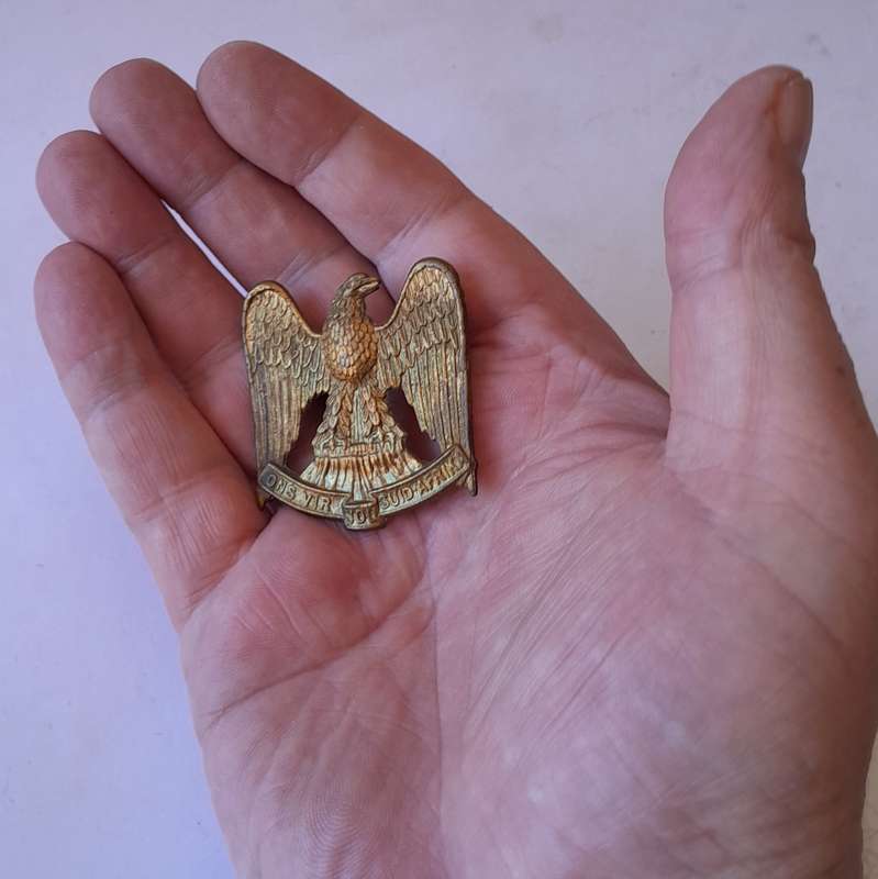 Regiment Louw Wepener Cap Badge.  Lugs Intact.