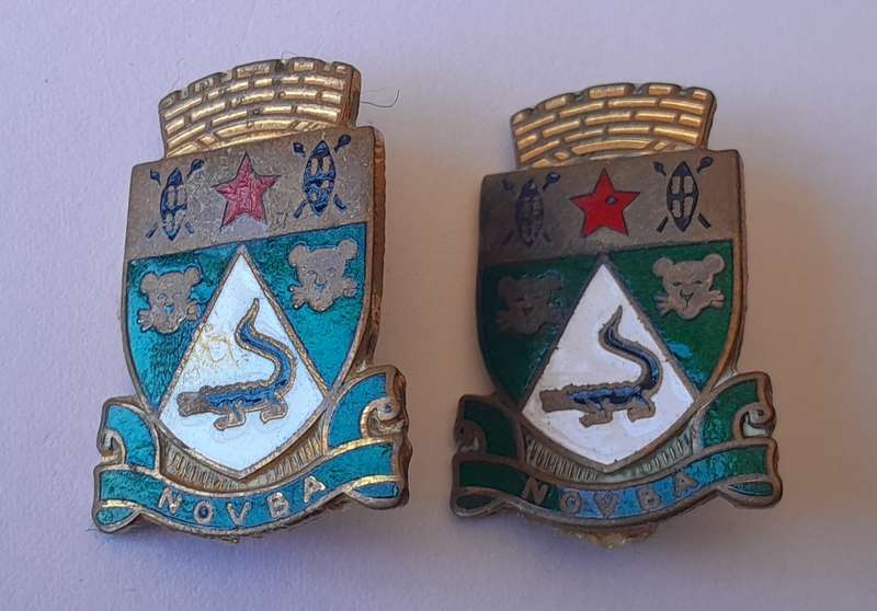 Vintage NOVBA Enameled Badge Set.