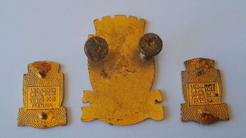 Vintage NOVBA Enameled Badge Set.