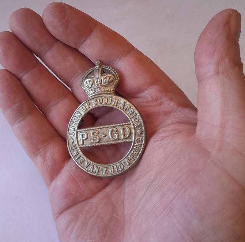 Early Union of South Africa Prison Services Cap Badge.  Lugs Intact.