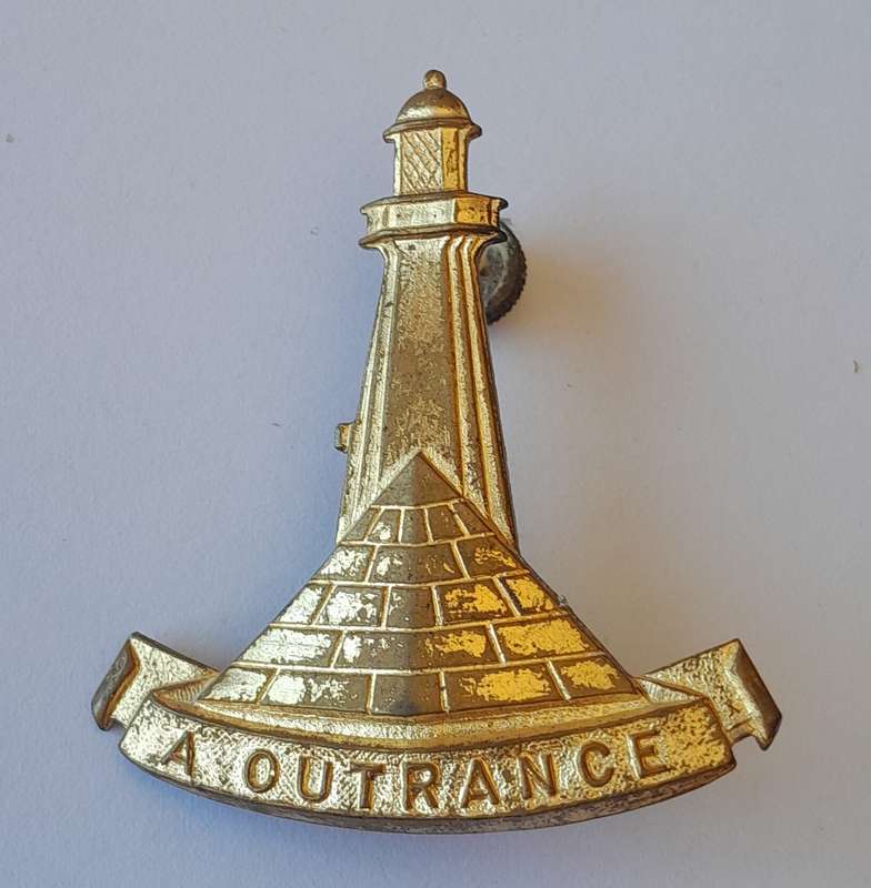Early Regiment Donkin Algoa Bay Badge Set.  Lugs and Pins Intact.