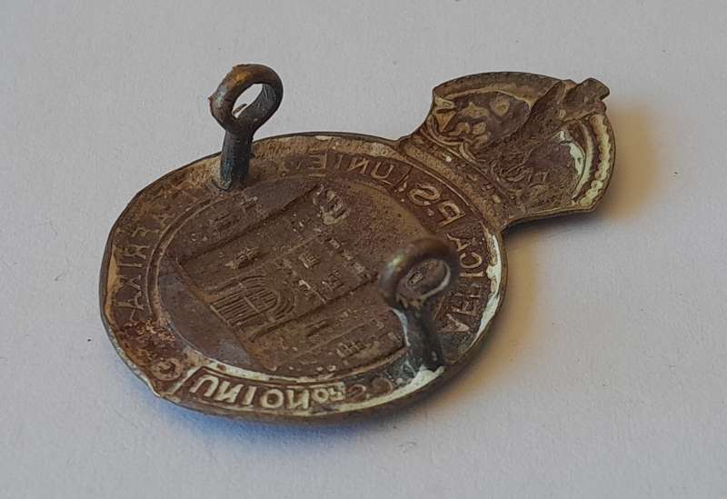 Rare Union of SA Prison Services Cap Badge.  Lugs Intact.