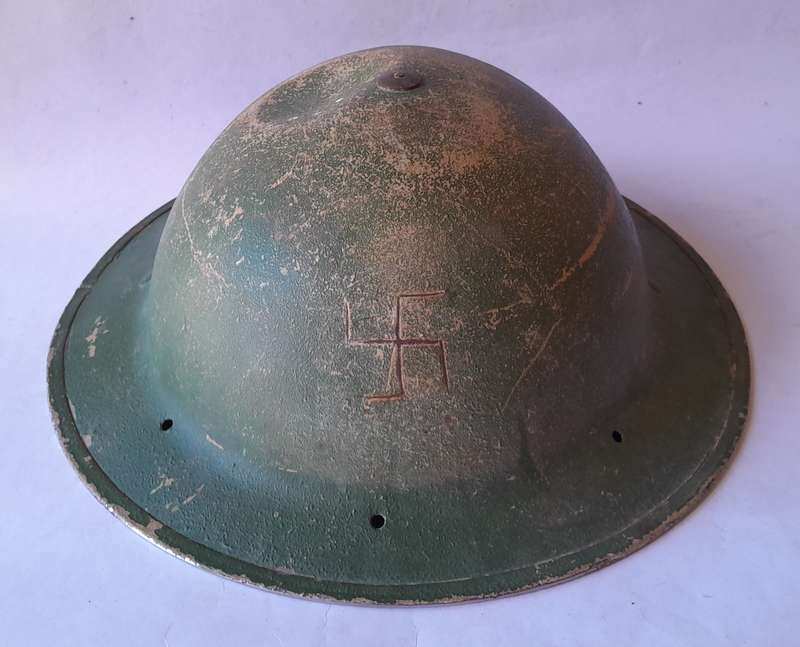 WW2 SA Brodie Helmet By Jaeger-Rand With Insignia.  Dated 1940.