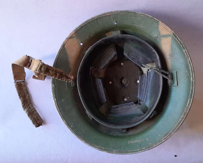 WW2 SA Brodie Helmet By Jaeger-Rand With Insignia.  Dated 1940.