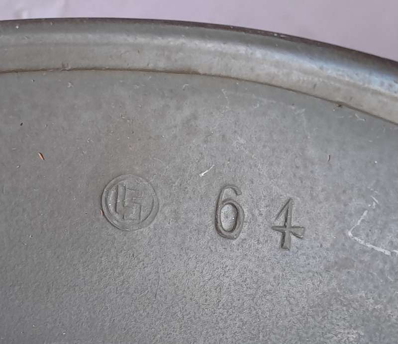 German M53 Bundesgrenzschutz Stahlhelm Helmet With Inner.  No Chin Strap.