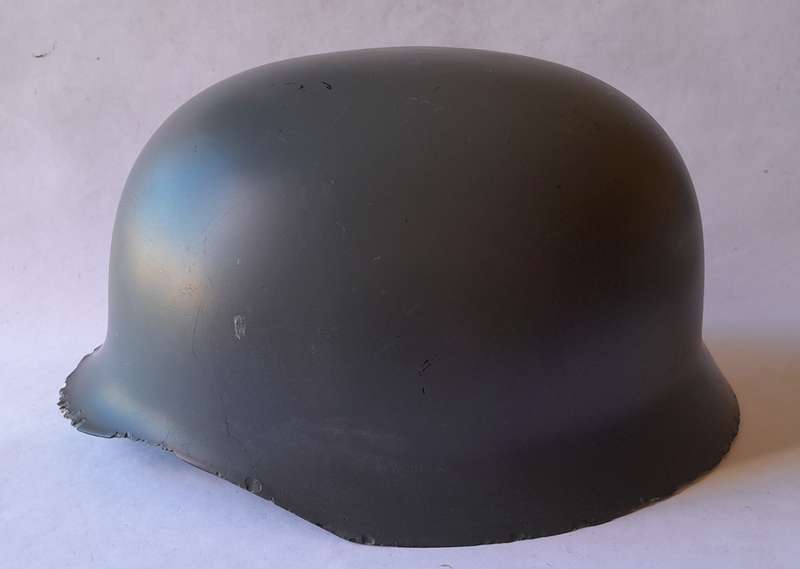 Fibre Glass Replica Shell of a German Stahlhelm Helmet.  Some Wear.