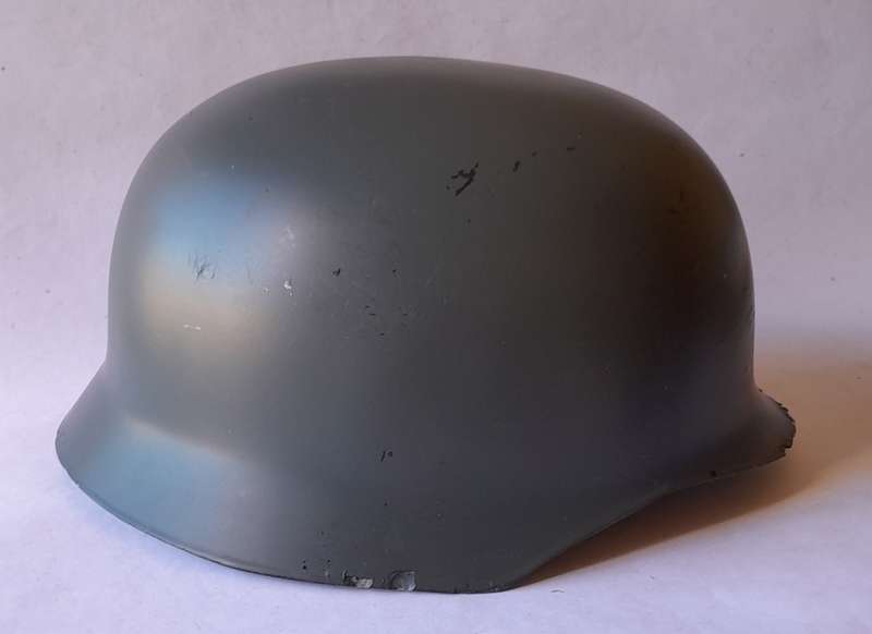 Fibre Glass Replica Shell of a German Stahlhelm Helmet.  Some Wear.
