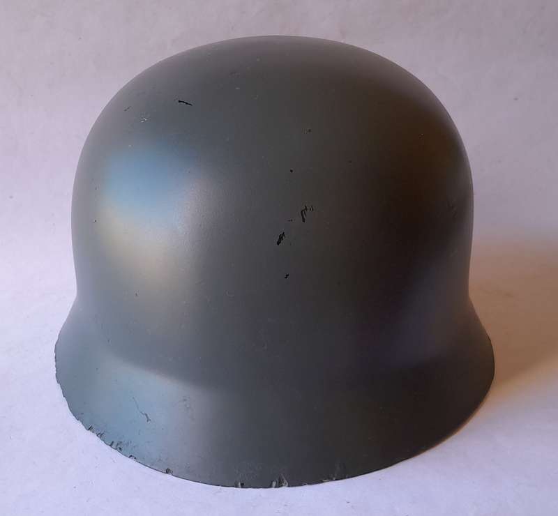 Fibre Glass Replica Shell of a German Stahlhelm Helmet.  Some Wear.