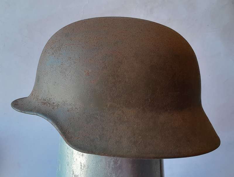 German M53 Bundesgrenzschutz Stahlhelm Helmet With Inner.  No Chin Strap.