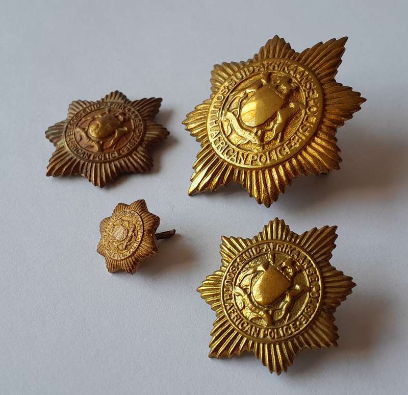 Vintage SA Police Badge Set.