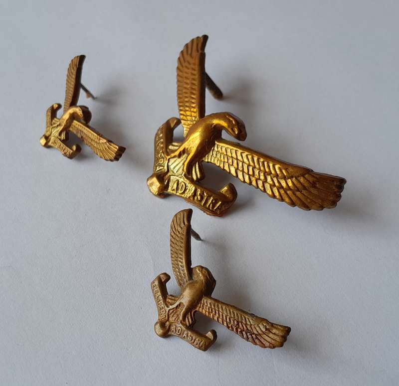 Vintage SA Air Force Badge Set.  Lugs and Pins Intact.