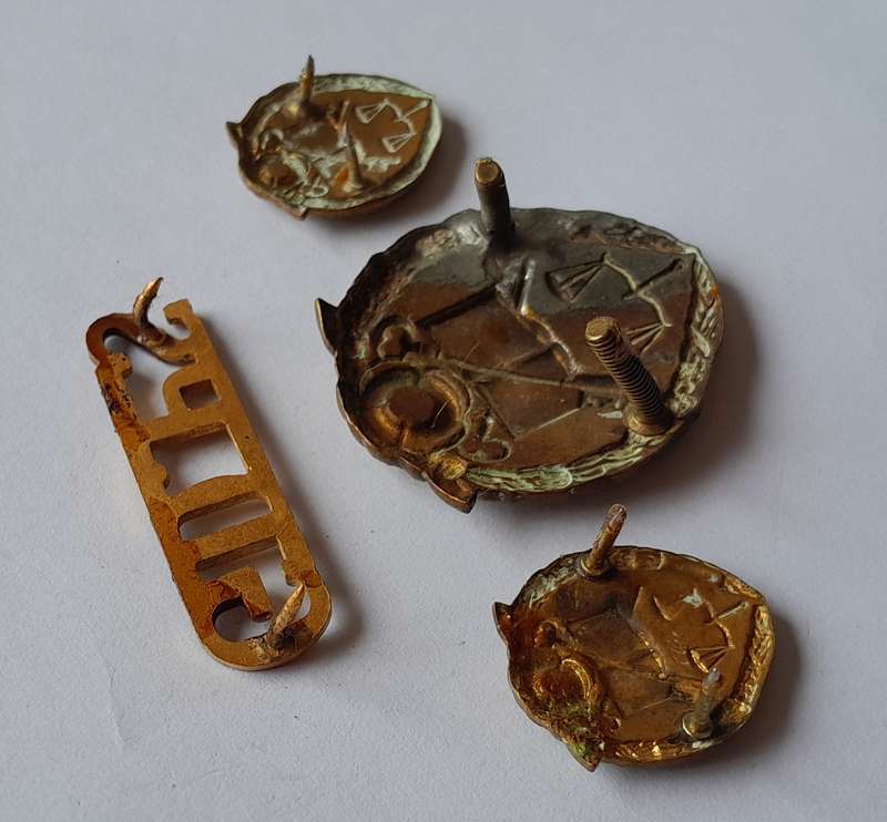 Vintage SA Prison Services Badge Set and Title.  Lugs and Pins Intact.
