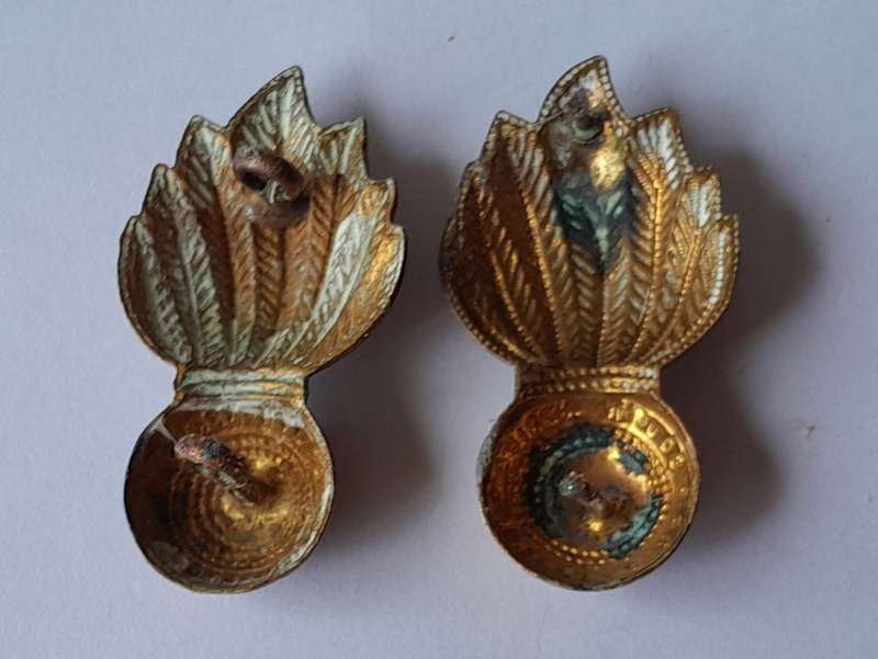 Early Pair SA Army Artillery Badges.  Lugs and Pins Intact.