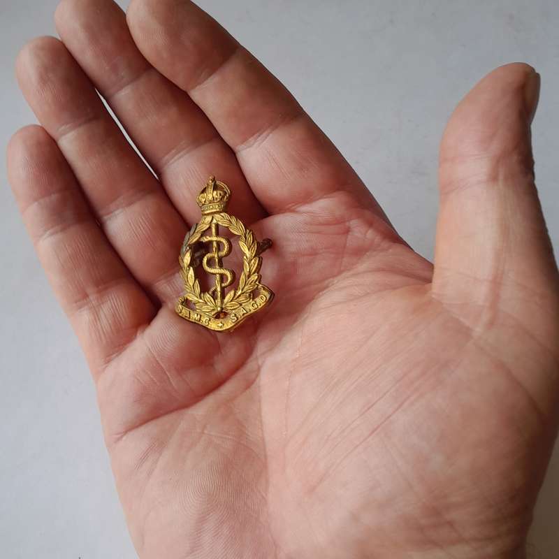 SA Union Army Medical Corps Collar Badge.  Lugs Intact.