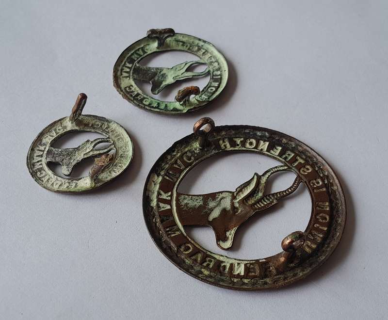 WW2 SA Infantry Badge Set.  Lugs Intact.