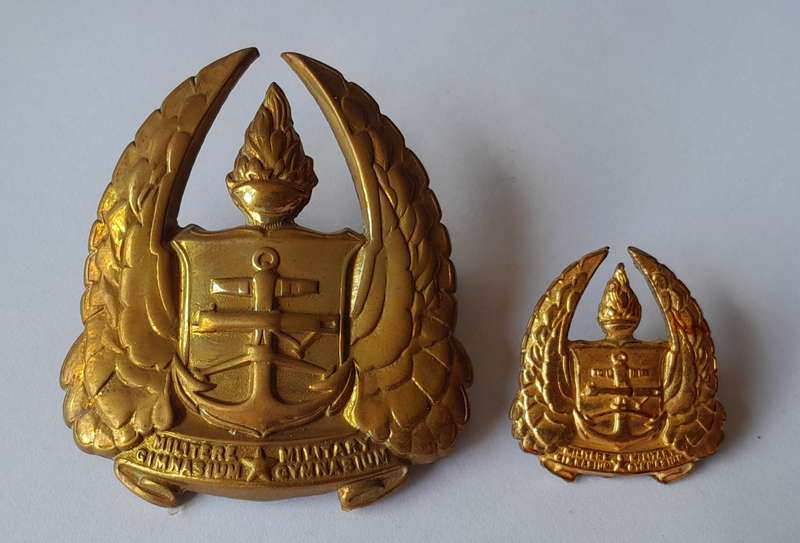 Early SA Gymnasium Badge Set.  Lugs and Pins Intact.
