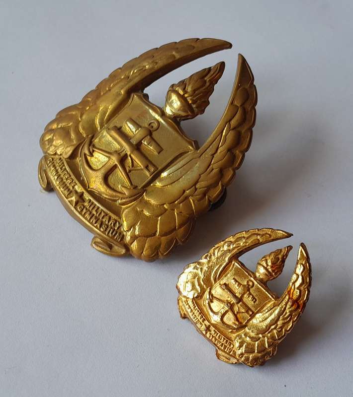 Early SA Gymnasium Badge Set.  Lugs and Pins Intact.