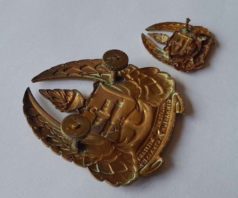 Early SA Gymnasium Badge Set.  Lugs and Pins Intact.