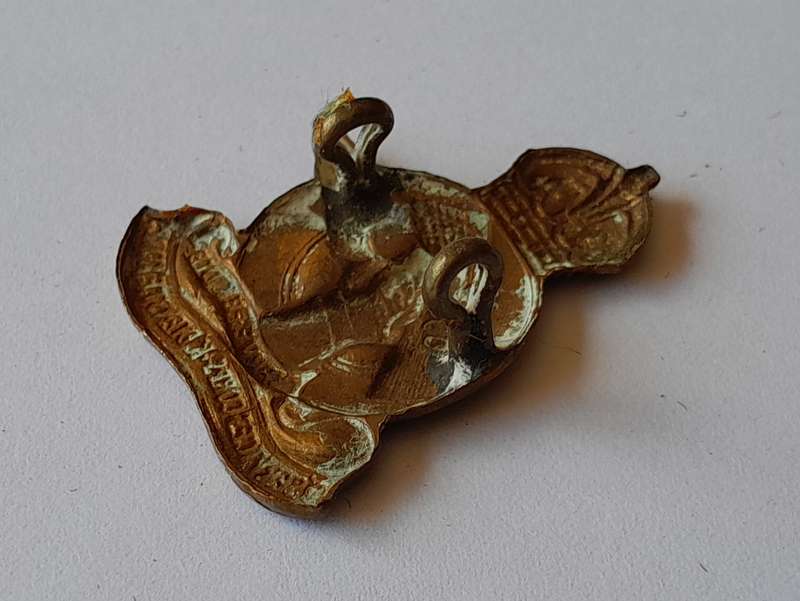 WW2 SA Army Q Service Corps Badge.  Lugs Intact.