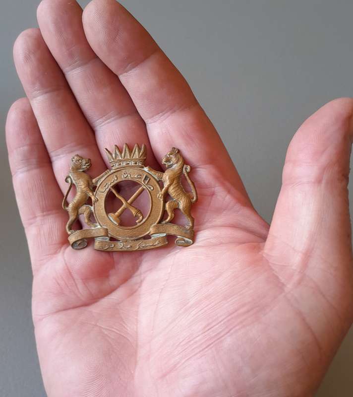 British Colonial Malay Regiment Cap Badge.  No Lugs.