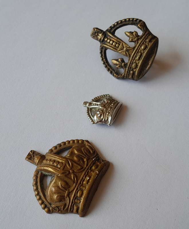 WW2 British Officers Rank Badge Set.  King's Crown.