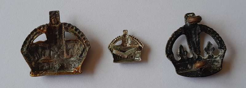 WW2 British Officers Rank Badge Set.  King's Crown.