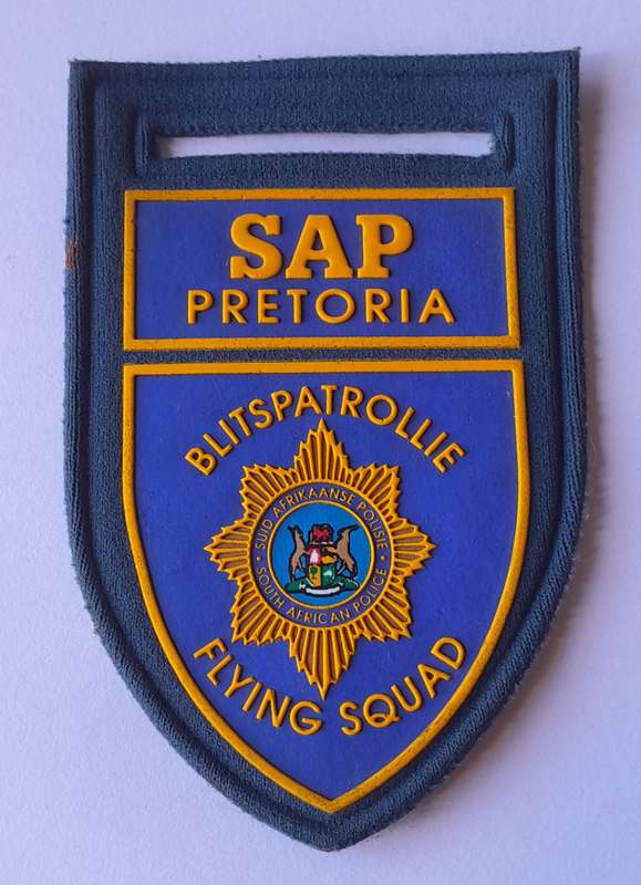 Old SAP Pretoria Flying Squad Tupper Flash. No Pin.