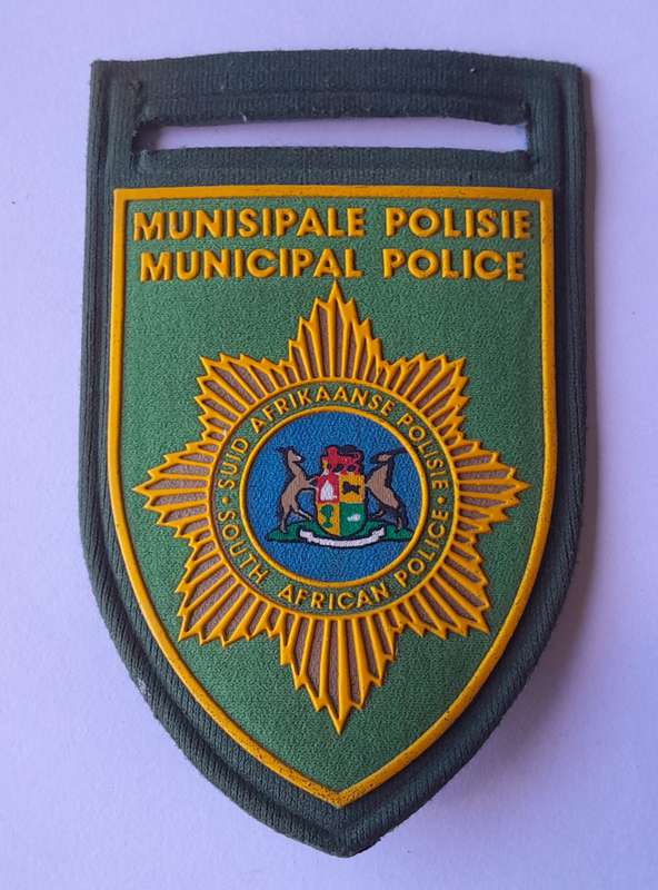 Old SAP Municipal Police Tupper Flash. Pin Intact.