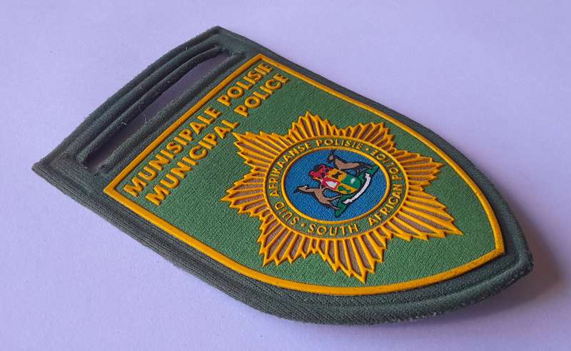 Old SAP Municipal Police Tupper Flash. Pin Intact.