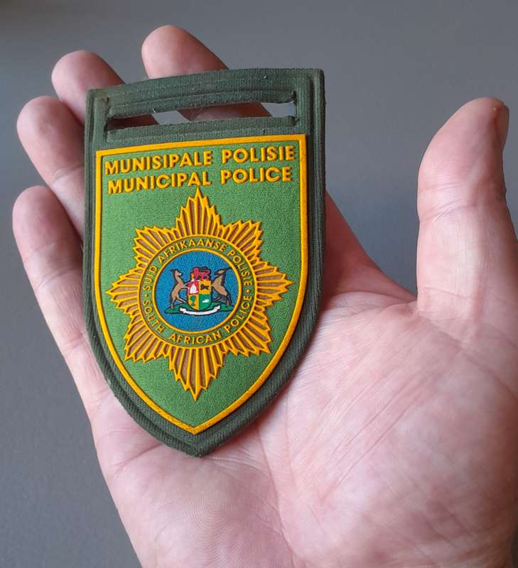 Old SAP Municipal Police Tupper Flash. Pin Intact.