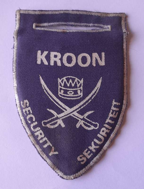 Pair Vintage  "Kroon Security / Sekuriteit" Shoulder Flashes.
