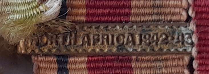 WW2 Set of 5 x Miniature Star Medals.  North Africa Clasp.