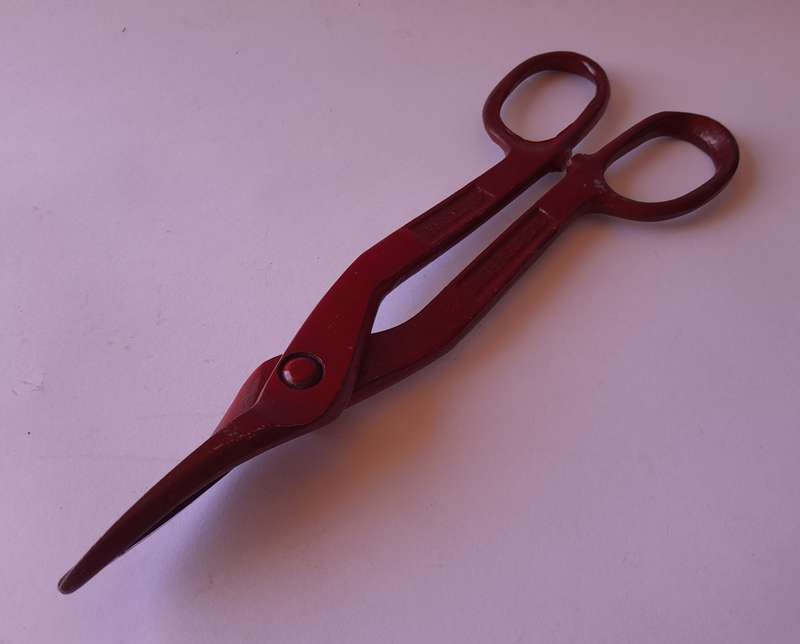 Vintage Forged No.10 Tin Snips Shears by "Footprint". Sheffield, England.