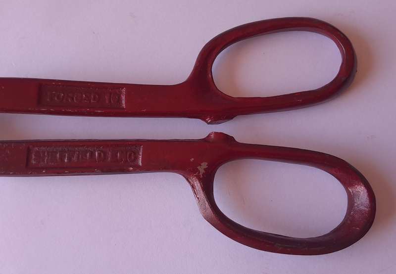 Vintage Forged No.10 Tin Snips Shears by "Footprint". Sheffield, England.
