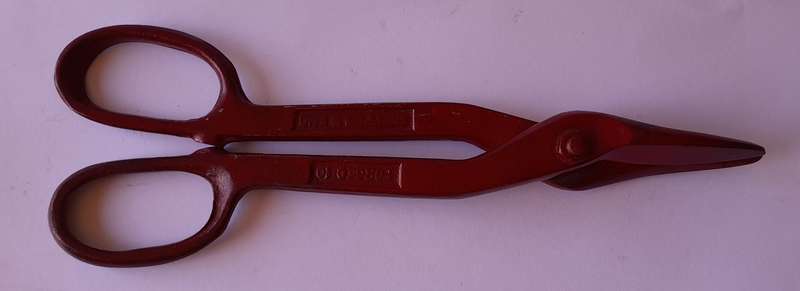 Vintage Forged No.10 Tin Snips Shears by "Footprint". Sheffield, England.