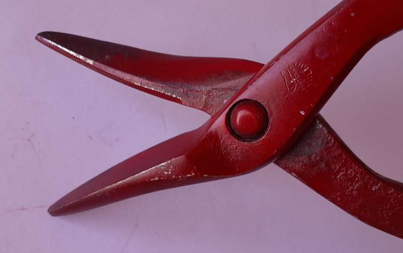 Vintage Forged No.10 Tin Snips Shears by "Footprint". Sheffield, England.