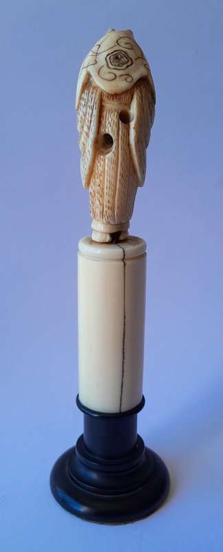 Japanese Meiji Period (1868-1912) Netsuke Of The Fox-Priest Hakusozu. 15.5cm.