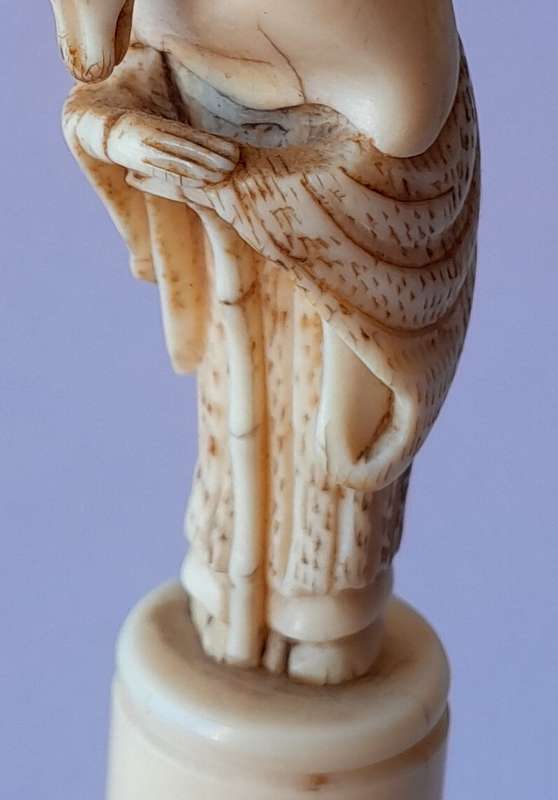 Japanese Meiji Period (1868-1912) Netsuke Of The Fox-Priest Hakusozu. 15.5cm.