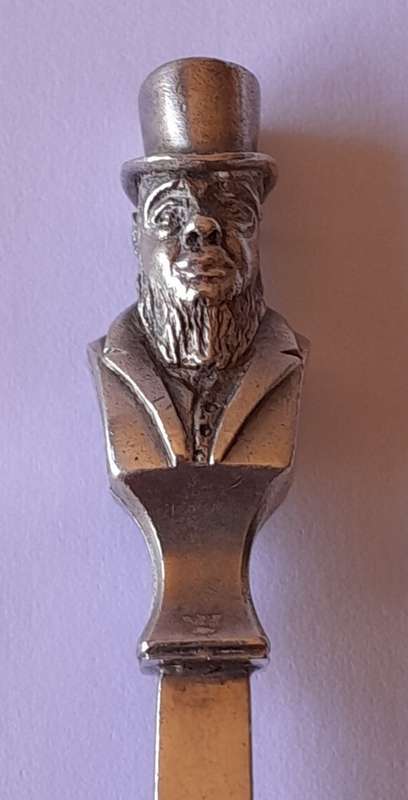 Solid Silver Paul Kruger Spoon to Commemorate `Battle of Amajuba`. Cape Mint. 40.66 grams.