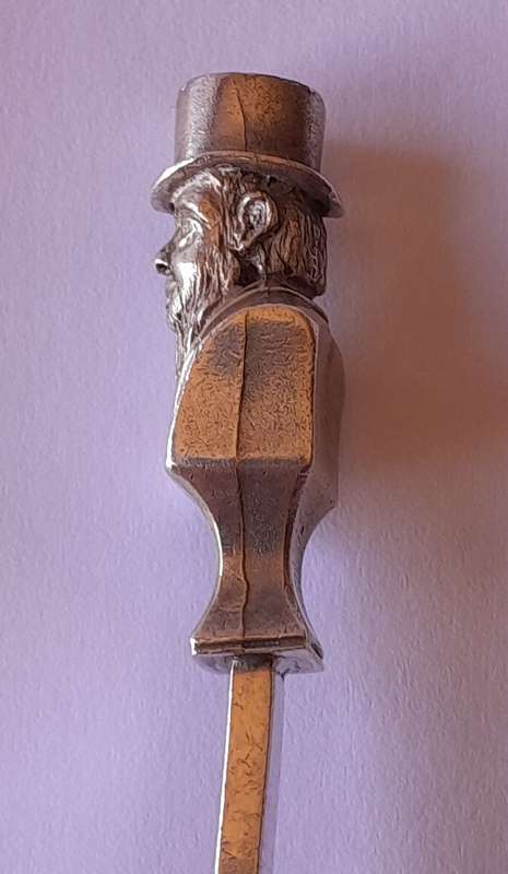 Solid Silver Paul Kruger Spoon to Commemorate `Battle of Amajuba`. Cape Mint. 40.66 grams.