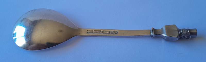 Solid Silver Paul Kruger Spoon to Commemorate `Battle of Amajuba`. Cape Mint. 40.66 grams.