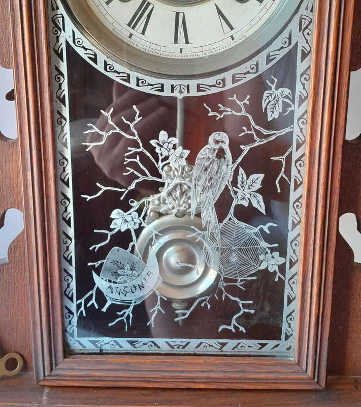 Antique Ansonia Mantel Clock. 57 x 37cm.