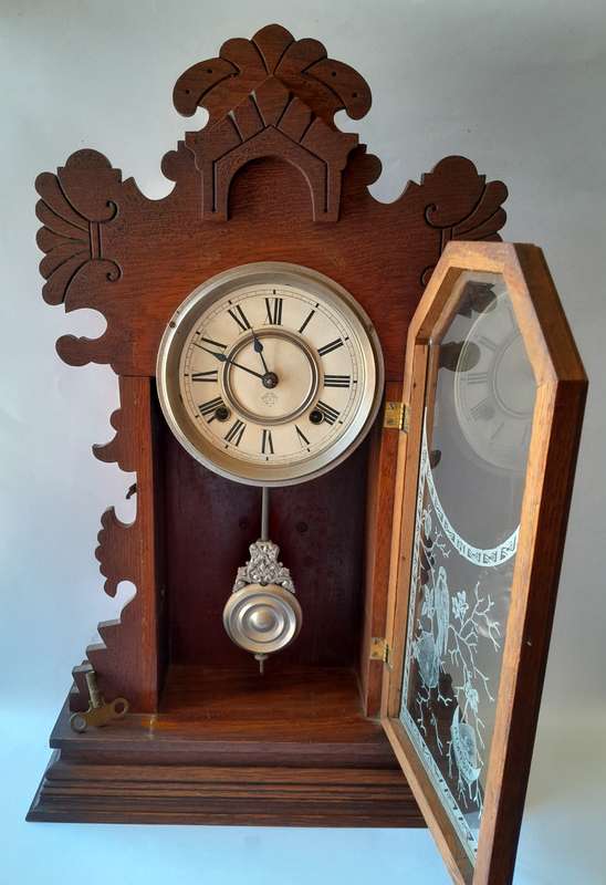 Antique Ansonia Mantel Clock. 57 x 37cm.