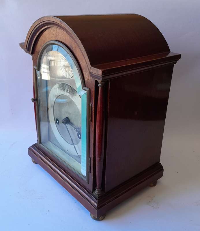 Antique Gustav Becker Mantel Clock in Mahogany Case. Working Condition.