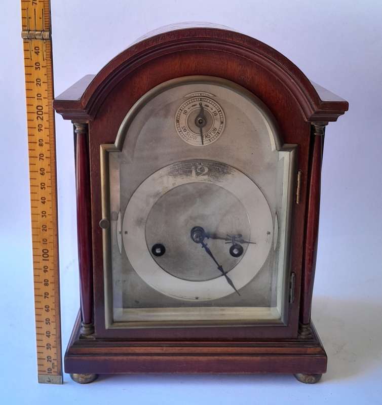 Antique Gustav Becker Mantel Clock in Mahogany Case. Working Condition.