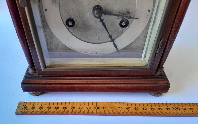 Antique Gustav Becker Mantel Clock in Mahogany Case. Working Condition.