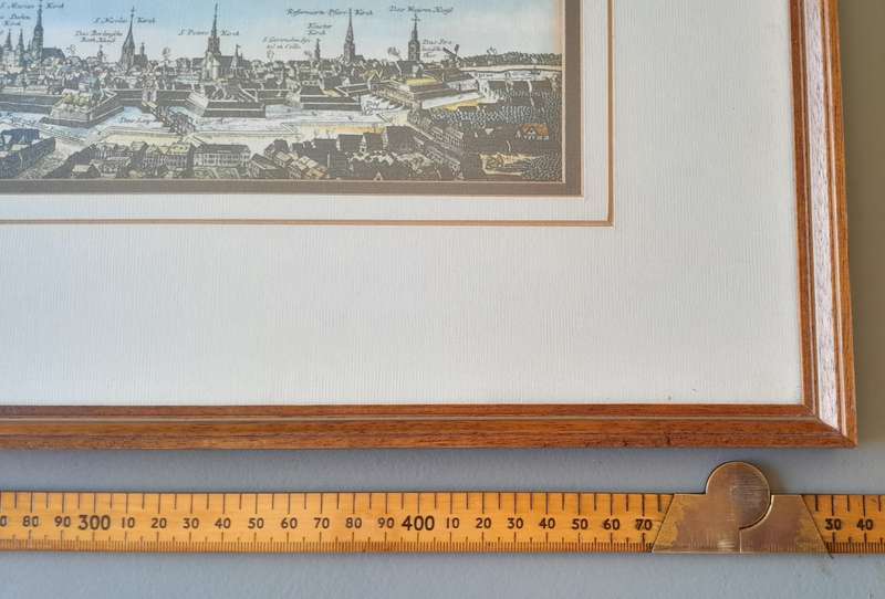 Early Map of 17th/18th Century Berlin. Framed (53x48cm).