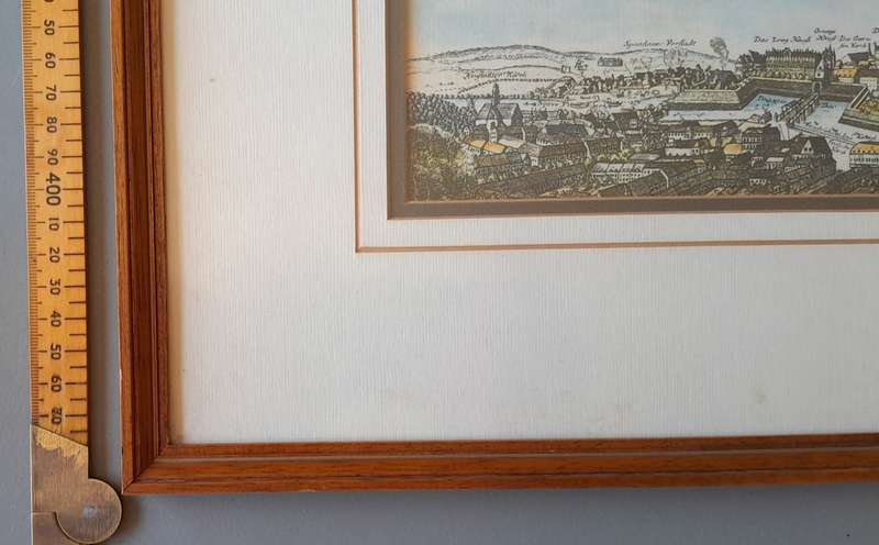 Early Map of 17th/18th Century Berlin. Framed (53x48cm).
