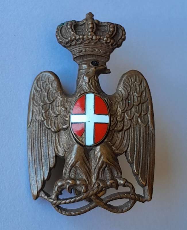 Rare WW2 Fascist Italian Africa Colonial Police Badge.  Screw Lugs Intact.